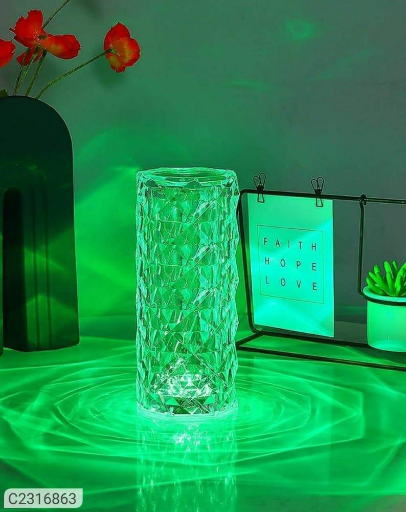 16 Color Changing Rose Crystal Diamond Table Lamp